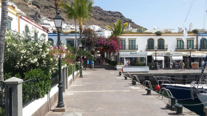 Den populære lysthavn i Mogán